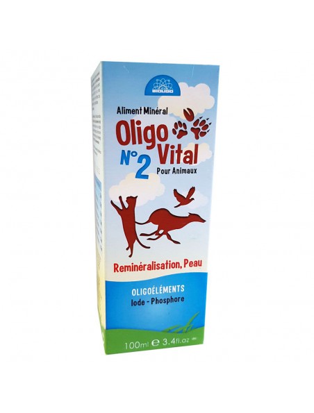 Image principale de Oligo Vital N°2 - Reminéralisation et Peau des Animaux 100ml - Bioligo