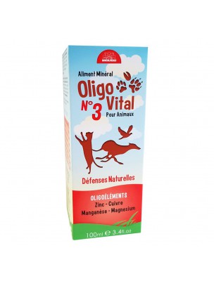 Image de Oligo Vital N°3 - Défenses Naturelles des Animaux 100ml - Bioligo depuis Résultats de recherche pour "d%C3%A9fenses naturelles chat"