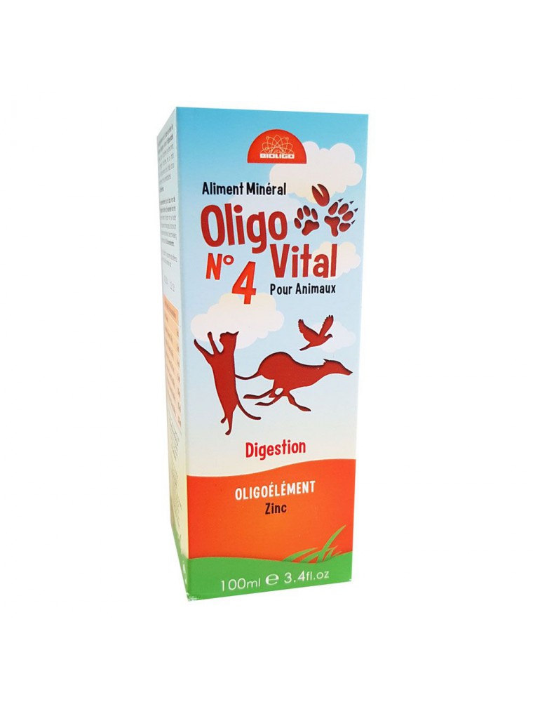 Image principale de la modale pour Oligo Vital N°4 - Digestion des Animaux 100ml - Bioligo
