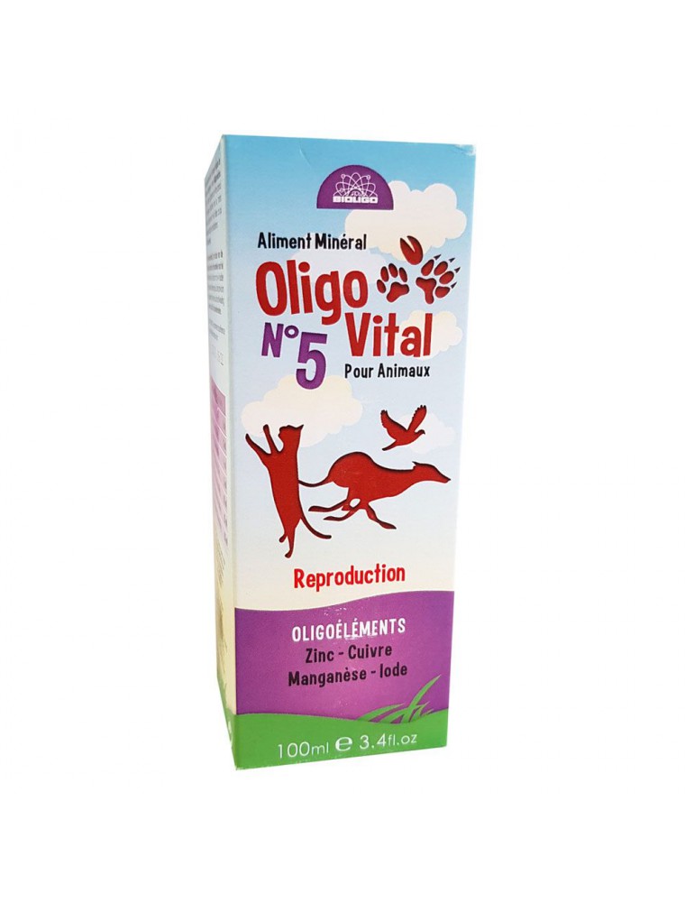 Image principale de la modale pour Oligo Vital N°5 - Reproduction des Animaux 100ml - Bioligo