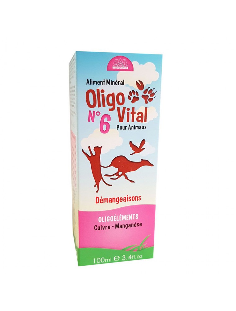Image principale de la modale pour Oligo Vital N°6 - Démangeaisons des Animaux 100ml - Bioligo