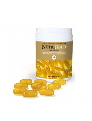 Image de Nutrigold - Lécithine de soja 90 capsules - Nutrilys depuis Commandez les produits Nutrilys à l'herboristerie Louis