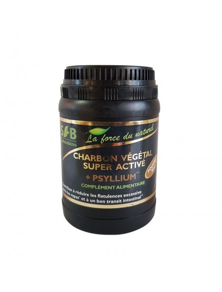 Achetez Charbon Végétal Super Activé + Psyllium poudre- Gaz intestinaux et Transit 80 g - SFB Laboratoires à l'herboristerie Louis Image principale de Charbon Végétal Super Activé + Psyllium poudre- Gaz intestinaux et Transit 80 g - SFB Laboratoires