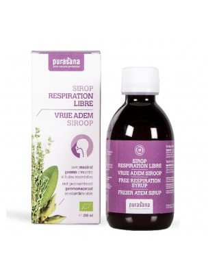 Image de Puragem Sirop Respiration libre Bio 200 ml - Purasana depuis Découvrez nos sirops naturels en vente en ligne