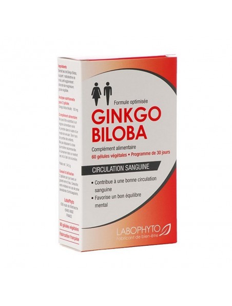 Image principale de Ginkgo Biloba - Circulation sanguine 60 gélules - LaboPhyto