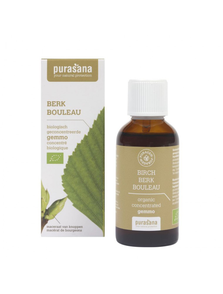 Image principale de la modale pour Puragem Bouleau Bio - Drainage et articulation 50 ml - Purasana