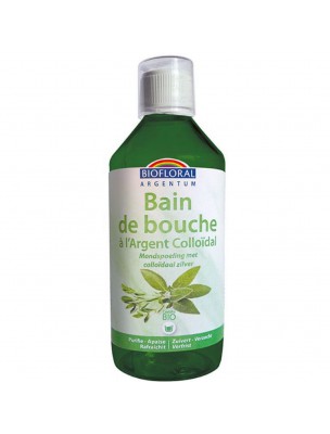 Image de Bain de bouche à l'Argent colloïdal Bio - Hygiène bucco-dentaire 500 ml - Biofloral depuis Soin et hygiène de la bouche