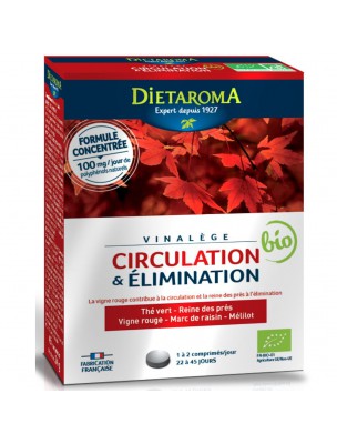 Image de Vinalège Bio - Circulation 45 comprimés - Dietaroma depuis Achetez les produits Dietaroma à l'herboristerie Louis (4)