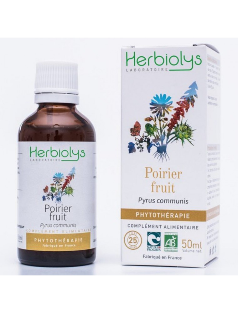 Image principale de la modale pour Poirier Fruit Bio - Antioxydant Teinture-mère de Pyrus communis 50 ml - Herbiolys