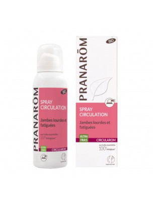 Image de Spray circulation Circularom - Jambes légères 75 ml - Pranarôm via Châtaignier Macérât de bourgeons Sans Alcool Bio - Herbiolys