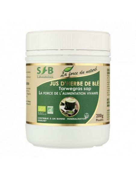 Image principale de Jus d'herbe de blé Bio - Minéralisation osseuse Poudre 200 grammes - SFB Laboratoires
