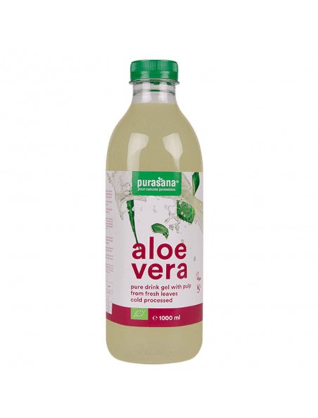 Aloe vera gel à boire Bio - Digestion et Immunité 1 Litre - Purasana