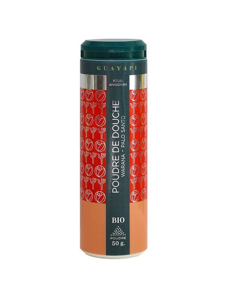 Image principale de la modale pour Poudre de douche warana et palo santo Bio - Tonifiante et exfoliante 50 g - Guayapi