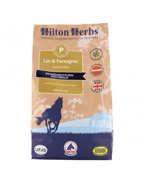 Lin et Fenugrec - Poil et peau des chevaux 3 Kg - Hilton Herbs