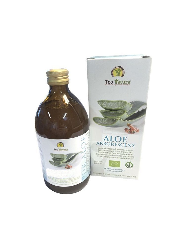 Image principale de la modale pour Aloé arborescens Bio - Défenses immunitaires Pur jus 500 ml - Teo Natura