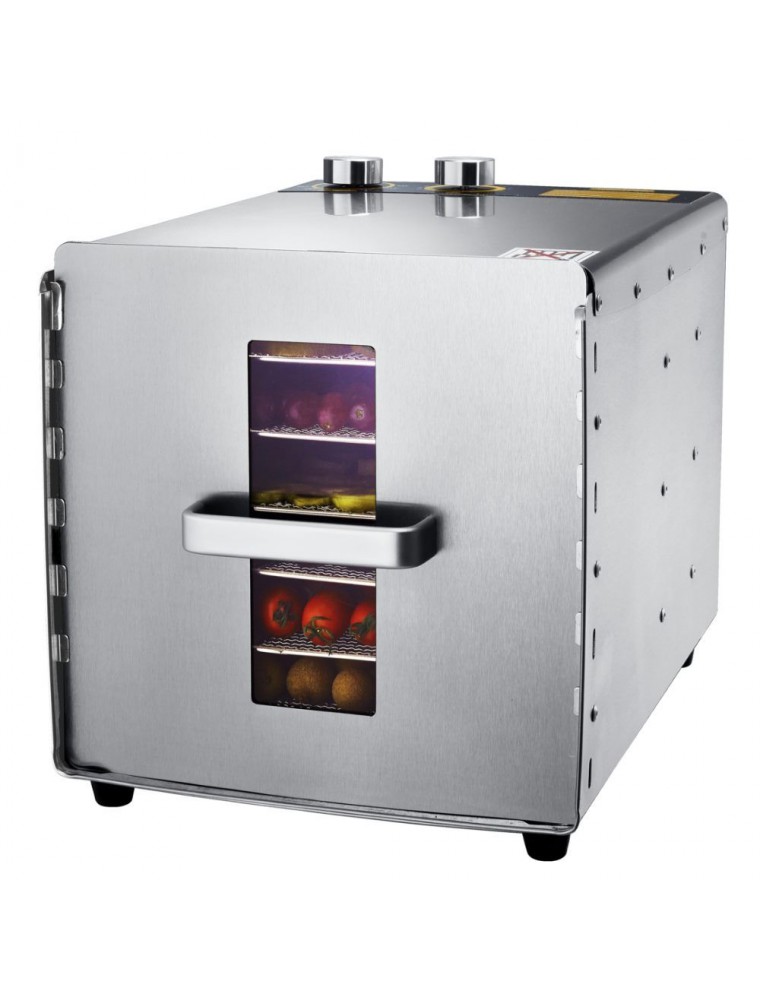 Image principale de la modale pour Déshydrateur Inox 500 W 6 grilles 29x29 cm à commande mécanique