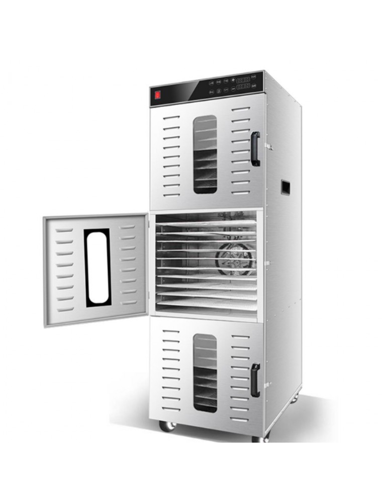 Déshydrateur Inox Pro 2400 W 30 grilles 40x38 cm à commande digitale Déshydrateur Inox Pro 2400 W 30 grilles 40x38 cm à commande digitale