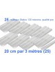 Lot de 25 rouleaux gaufrés 130 microns 20 cm x 3 mètres - Status