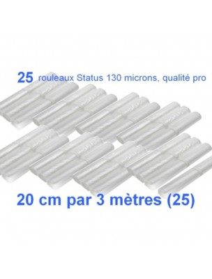 Image de Set of 25 embossed rolls 130 microns 20 cm x 3 meters - Status depuis Vacuum machines and accessories