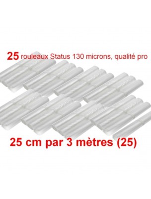 Image de Set of 25 embossed rolls 130 microns 25 cm x 3 meters - Status depuis Vacuum machines and accessories