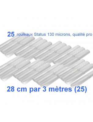 Image de Set of 25 embossed rolls 130 microns 28 cm x 3 meters - Status depuis Vacuum machines and accessories