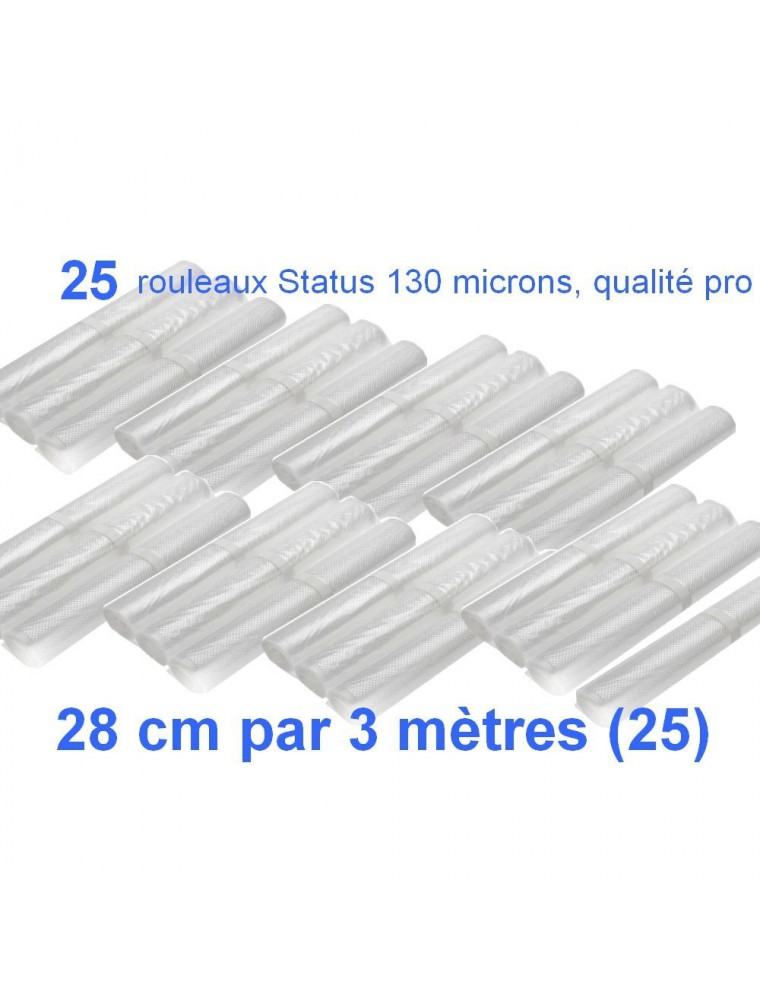 Image principale de la modale pour Lot de 25 rouleaux gaufrés 130 microns 28 cm x 3 mètres - Status