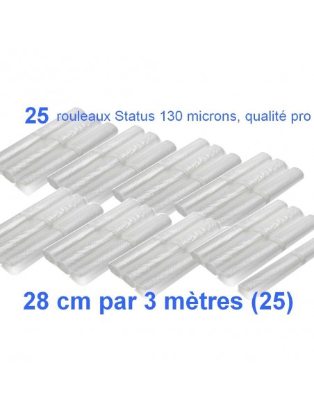 Image principale de Lot de 25 rouleaux gaufrés 130 microns 28 cm x 3 mètres - Status