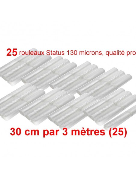 Image principale de Lot de 25 rouleaux gaufrés 130 microns 30 cm x 3 mètres - Status