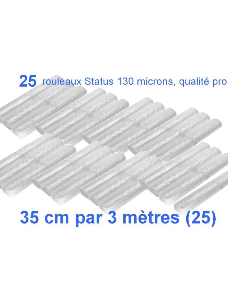 Image principale de la modale pour Lot de 25 rouleaux gaufrés 130 microns 35 cm x 3 mètres - Status