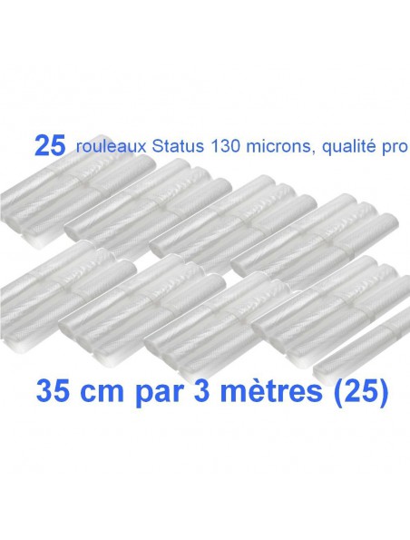 Image principale de Lot de 25 rouleaux gaufrés 130 microns 35 cm x 3 mètres - Status