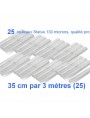 Image de Lot de 25 rouleaux gaufrés 130 microns 35 cm x 3 mètres - Status via Acheter Lot de 3 boîtes sous vides rectangulaires en verre de 3 litres -