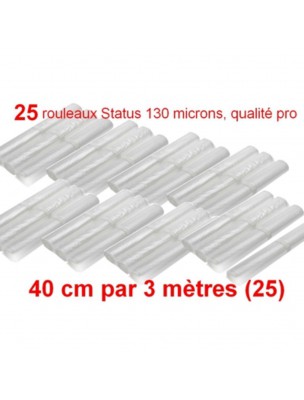 Image de Set of 25 embossed rolls 130 microns 40 cm x 3 meters - Status depuis Vacuum machines and accessories
