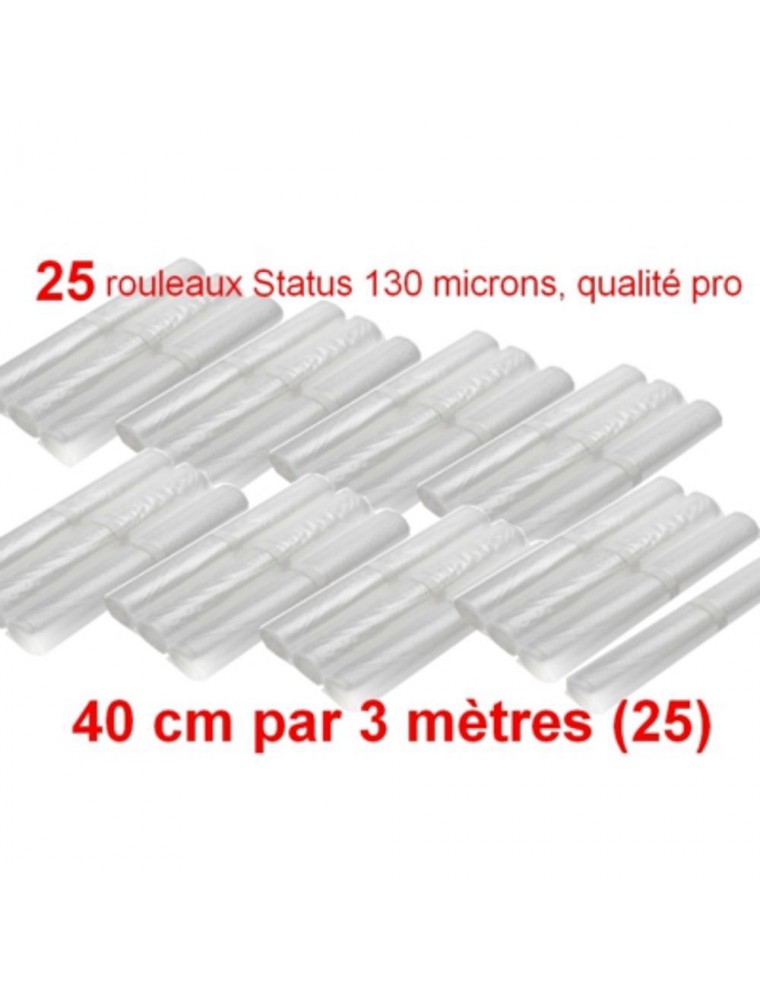 Image principale de la modale pour Lot de 25 rouleaux gaufrés 130 microns 40 cm x 3 mètres - Status