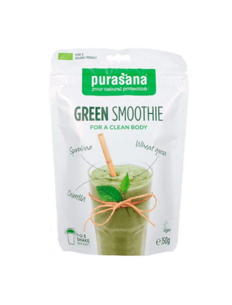 Green Smoothie - Purifie l'organisme Superfoods mixes 150 g - Purasana