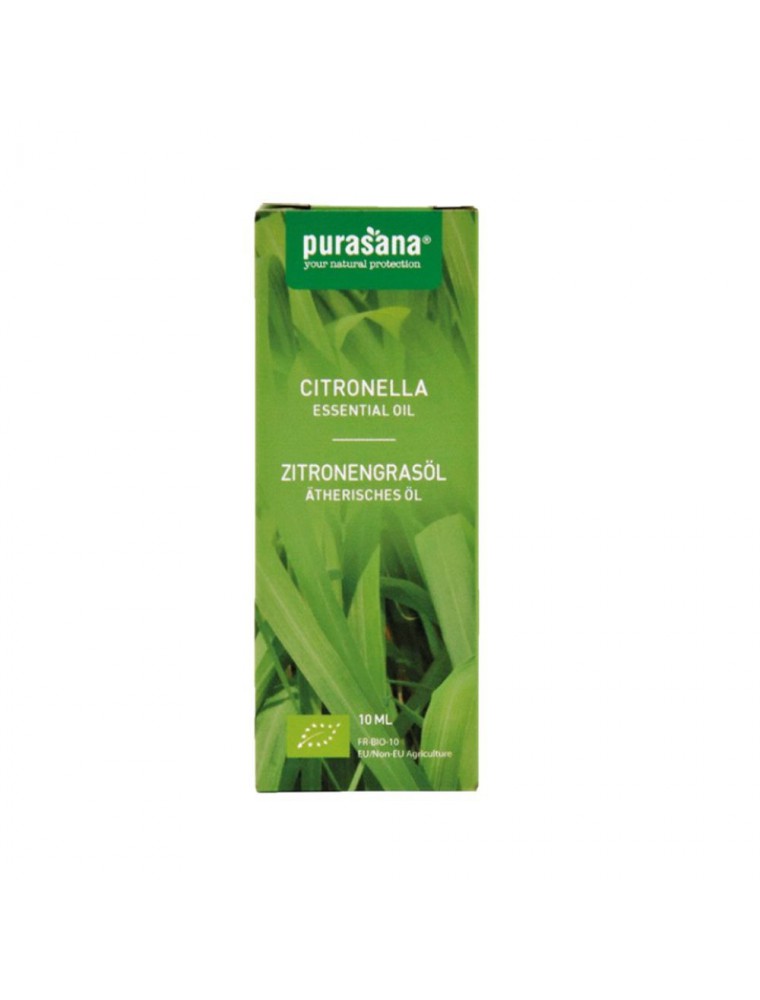 Image principale de la modale pour Citronnelle Bio - Huile essentielle de Cymbopogon winterianus 10 ml - Purasana