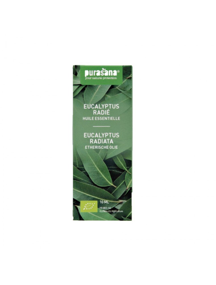 Eucalyptus radié Bio - Huile essentielle d'Eucalyptus radiata Sieber ex DC. 10 ml - Purasana