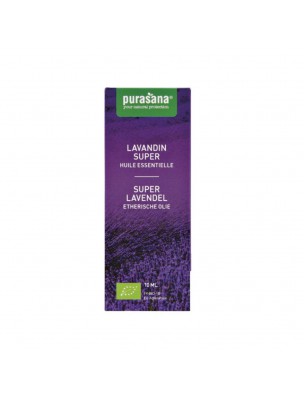 Image de Lavandin super Bio - Huile essentielle de Lavandula hybrida Reverchon 10 ml - Purasana via Huile essentielle Orange amère Bio - Pranarôm