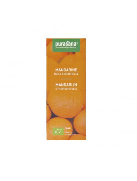 Image principale de Mandarine Bio - Huile essentielle de Citrus reticulata 10 ml - Purasana