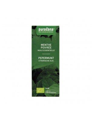 Image de Menthe poivrée Bio - Huile essentielle de Mentha x piperita L. 10 ml - Purasana via Figuier Macérât de bourgeons Bio - Herbiolys