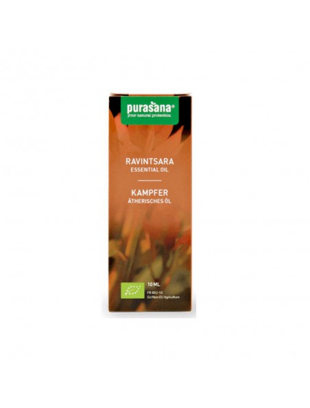 Ravintsara Bio - Huile essentielle de Cinnamomum camphrora L. J. Presl 10 ml - Purasana