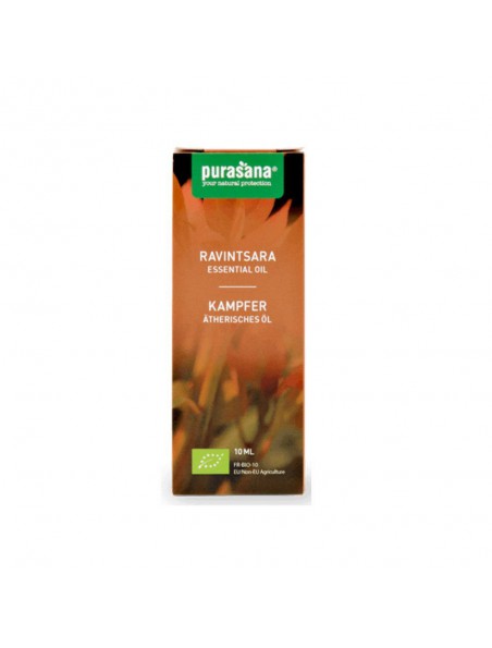 Ravintsara Bio - Huile essentielle de Cinnamomum camphrora L. J. Presl 10 ml - Purasana Ravintsara Bio - Huile essentielle de Cinnamomum camphrora L. J. Presl 10 ml - Purasana