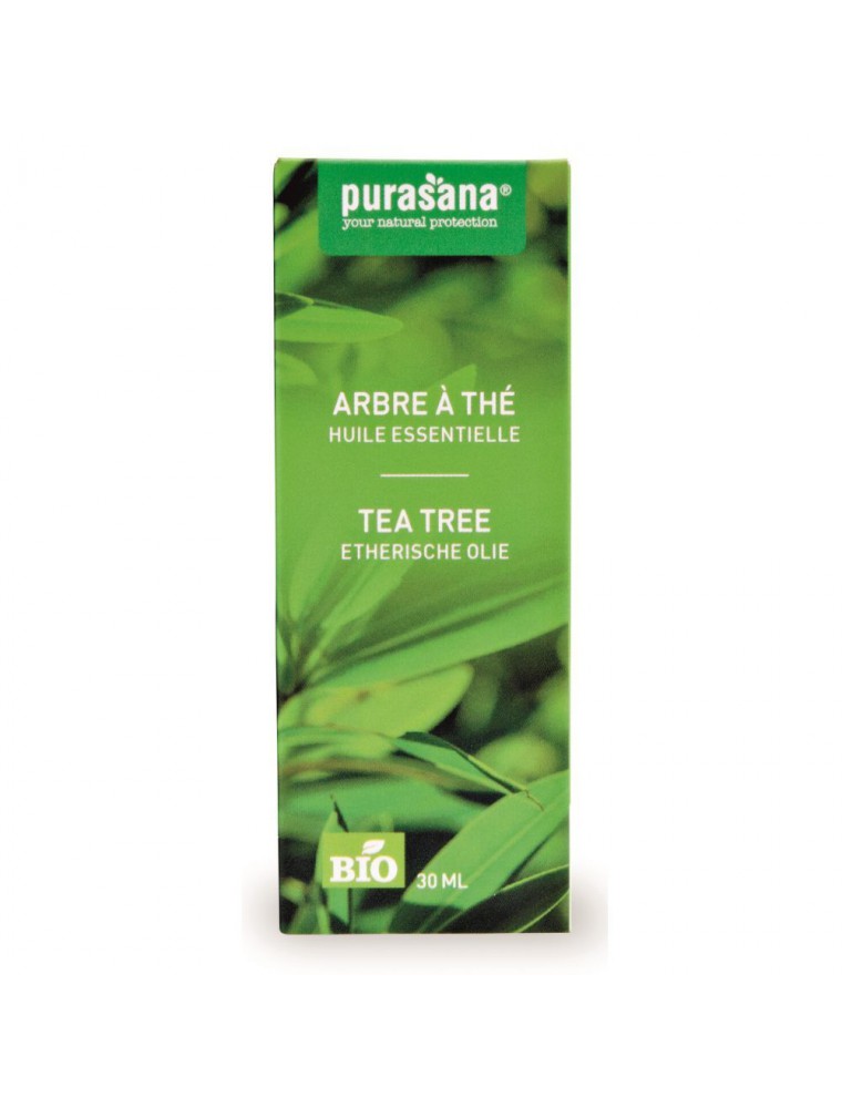 Image principale de la modale pour Arbre à Thé Bio - Huile essentielle de Melaleuca alternifolia 30 ml - Purasana