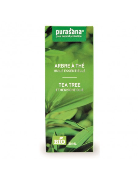 Arbre à Thé Bio - Huile essentielle de Melaleuca alternifolia 30 ml - Purasana Arbre à Thé Bio - Huile essentielle de Melaleuca alternifolia 30 ml - Purasana