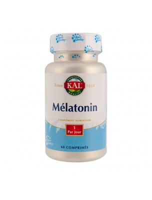 Image de Mélatonine 1 mg - Sommeil 60 comprimés - KAL depuis Commandez les produits Kal à l'herboristerie Louis
