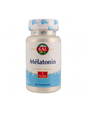 Image de Mélatonine 1 mg - Sommeil 60 comprimés - KAL depuis Mélatonine ultra concentrée, liquide ou en capsules