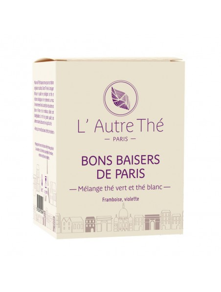 Image principale de Bons Baisers de Paris - Thé vert framboise et violette 20 sachets pyramide - L'Autre thé