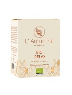 Image de Bio Relax - Hibiscus, cannelle et plantes relaxantes 20 sachets pyramide - L'Autre thé via Le gourmand Succulent 100 g - Gaiia