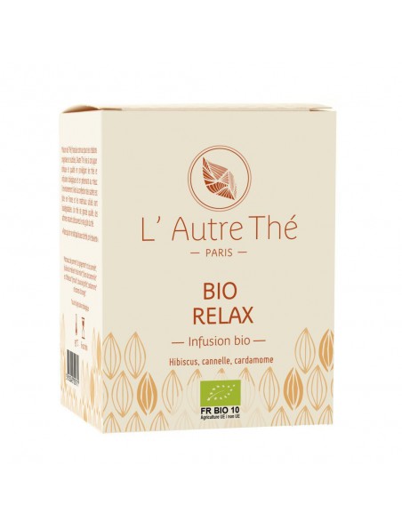 Achetez Bio Relax - Hibiscus, cannelle et plantes relaxantes 20 sachets pyramide - L'Autre thé à l'herboristerie Louis Image principale de Bio Relax - Hibiscus, cannelle et plantes relaxantes 20 sachets pyramide - L'Autre thé