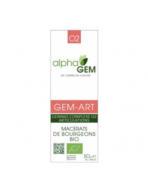 Image de Gem-Art Complexe n°02 Bio - Articulations 50 ml - Alphagem via Flexosil Plus Eco - Gel de massage au Silicium organique