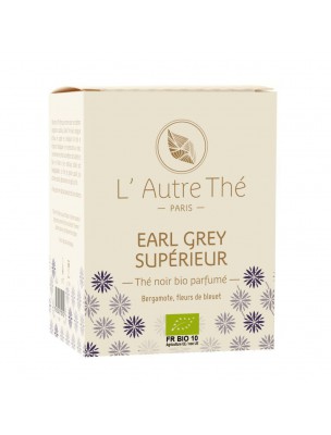 Image de Earl grey supérieur Bio - Thé noir à la bergamote et au bleuet 20 sachets pyramide - L'Autre thé depuis louis-herboristerie